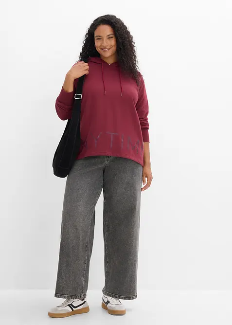 Sweat &agrave; capuche en coton extensible, bonprix