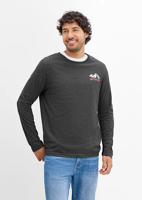 Lot de 2 T-shirts manches longues, bonprix