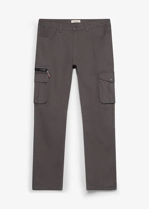 Classic Fit Stretch-Cargohose mit Dehnbund, Straight, bonprix