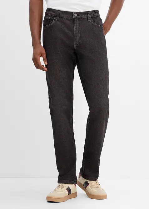 Jean Regular Fit &agrave; taille &eacute;lastiqu&eacute;e, droit, bonprix