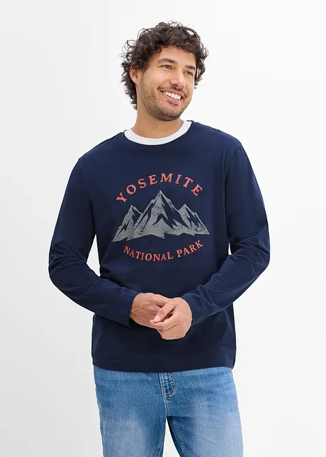 T-shirt manches longues 100% coton, bonprix