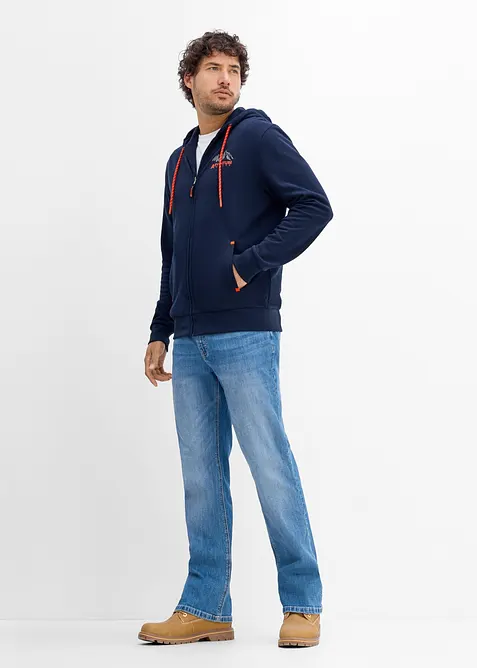 Sweat zipp&eacute; &agrave; capuche, regular, bonprix