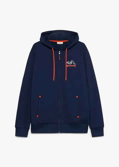 Sweat zipp&eacute; &agrave; capuche, regular, bonprix