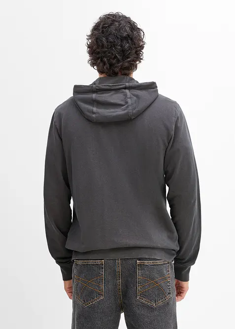 Sweat zipp&eacute; &agrave; capuche, 100% coton, bonprix