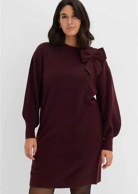 Strickkleid mit Schleifen-Applikation, bonprix