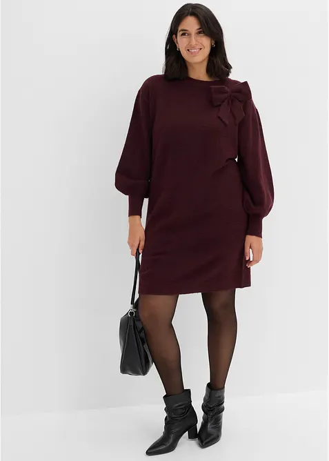 Strickkleid mit Schleifen-Applikation, bonprix