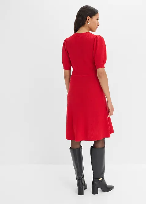 Robe en maille avec n&oelig;uds appliqu&eacute;s, bonprix
