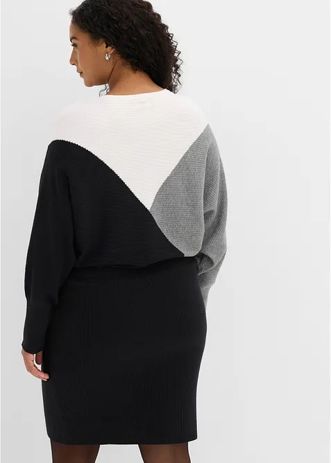 Strickkleid mit Fledermaus&auml;rmeln, bonprix