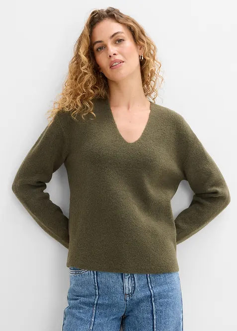 Pull &agrave; col V, bonprix