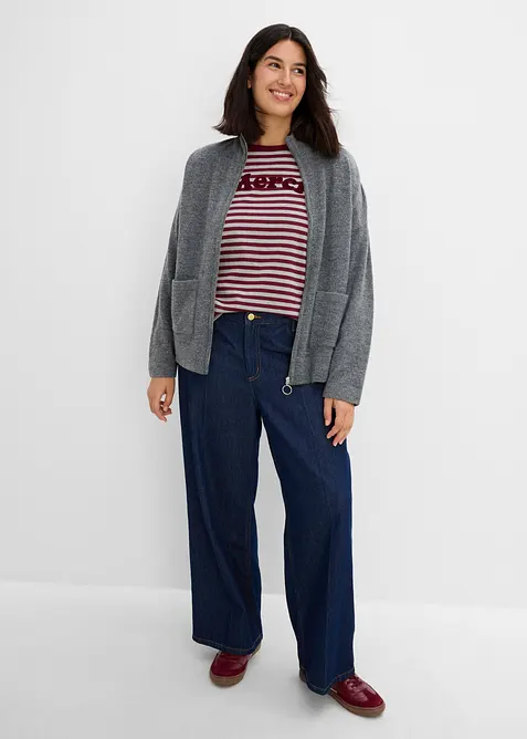 Langarmshirt aus schwerem Baumwoll-Mix, bonprix