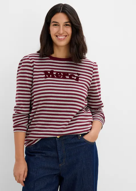 Langarmshirt aus schwerem Baumwoll-Mix, bonprix