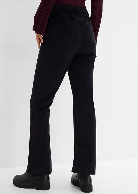 Pantalon bootcut en velours c&ocirc;tel&eacute; extensible, bonprix