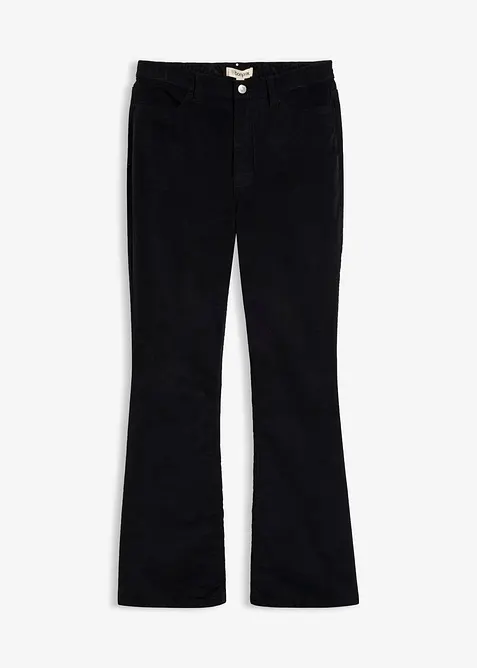 Pantalon bootcut en velours c&ocirc;tel&eacute; extensible, bonprix