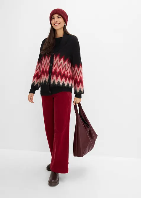 Strickjacke mit Norwegermuster, bonprix