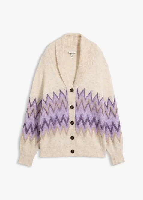 Strickjacke mit Norwegermuster, bonprix