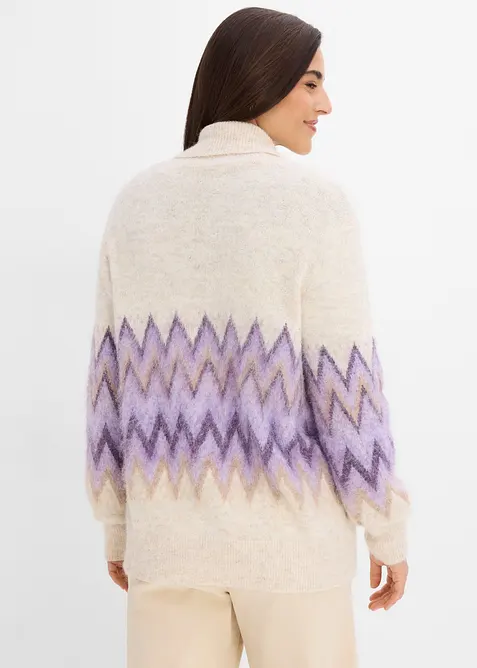 Strickjacke mit Norwegermuster, bonprix