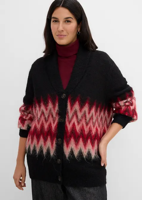 Strickjacke mit Norwegermuster, bonprix