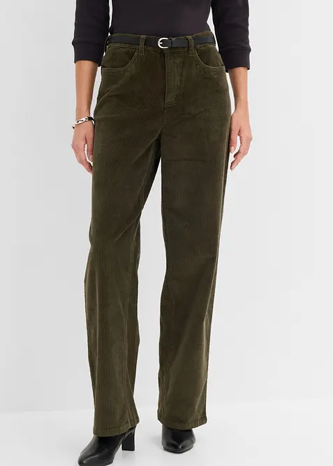 Pantalon &eacute;vas&eacute; en velours c&ocirc;tel&eacute;, bonprix