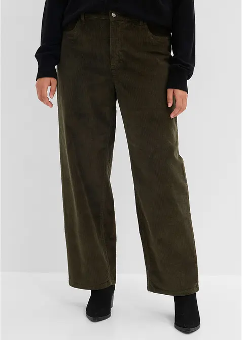 Cordhose mit ausgestelltem Bein, bonprix