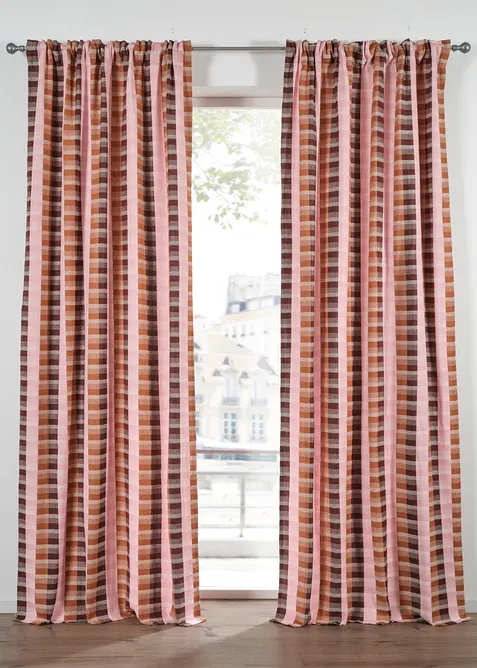 Rideau panneau jacquard en coton (1 pce), bonprix
