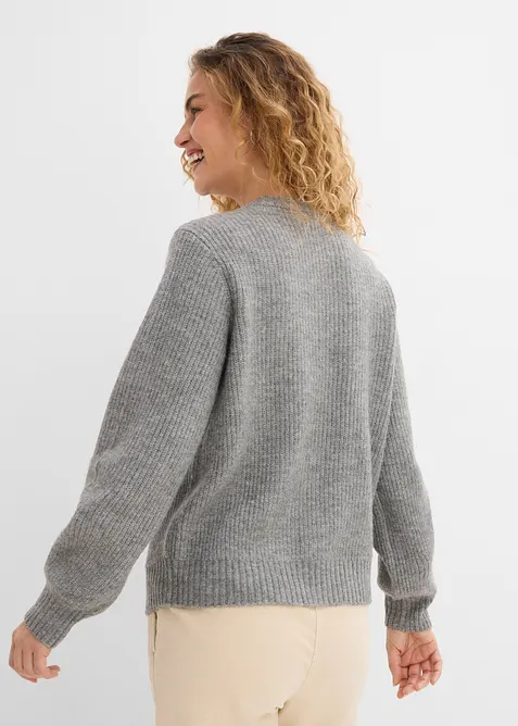 Strickjacke mit Herzkn&ouml;pfen, bonprix