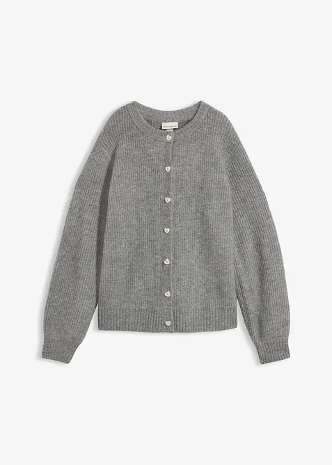 Strickjacke mit Herzkn&ouml;pfen, bonprix