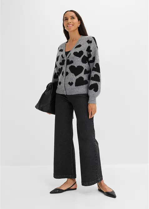 gemusterte Strickjacke, bonprix