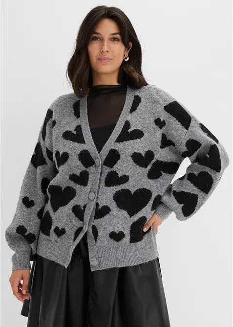 gemusterte Strickjacke, bonprix