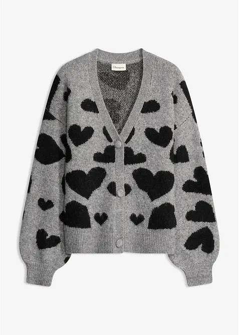 gemusterte Strickjacke, bonprix