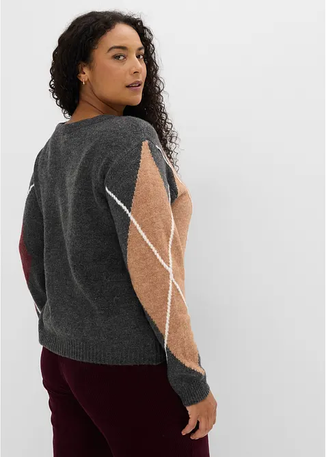 Strickjacke mit Jacquardmuster, bonprix