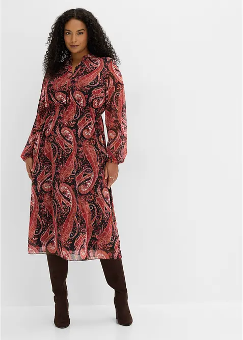 Midikleid aus softem Mesh, bonprix