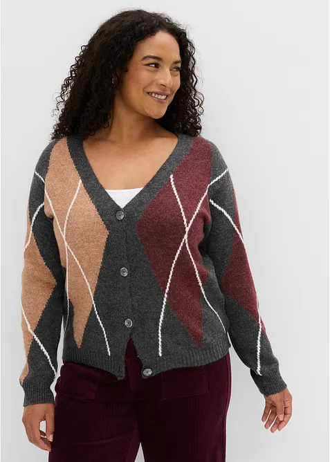 Strickjacke mit Jacquardmuster, bonprix