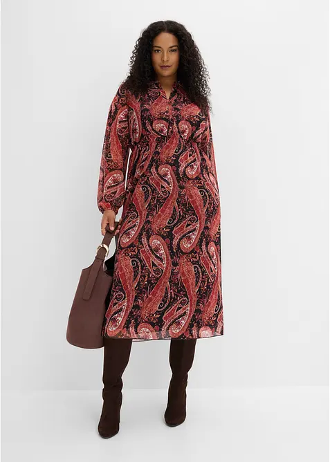 Midikleid aus softem Mesh, bonprix