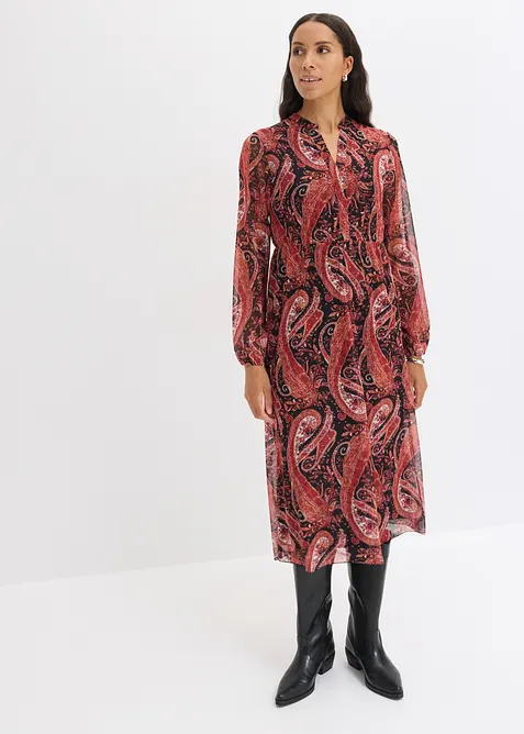 Midikleid aus softem Mesh, bonprix