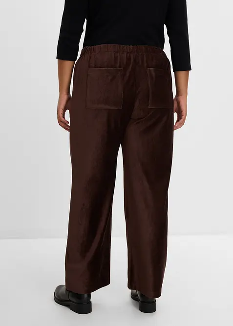 Pantalon en velours c&ocirc;tel&eacute; &agrave; taille &eacute;lastiqu&eacute;e, bonprix