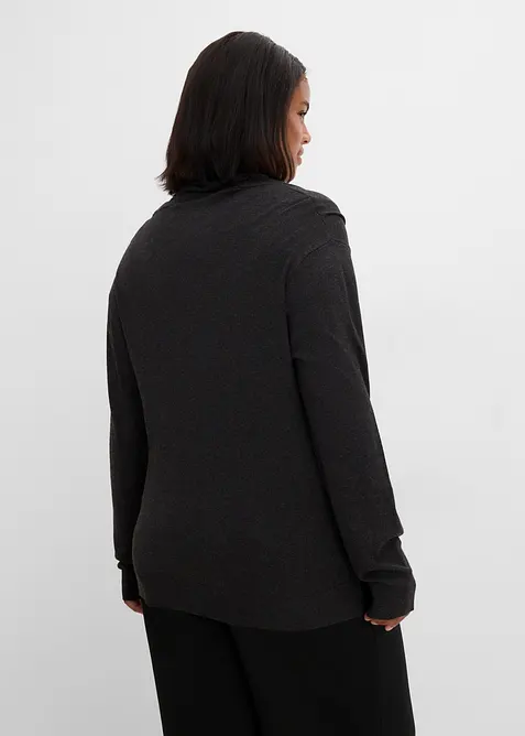 Feinstrickjacke mit Schaldetail, bonprix
