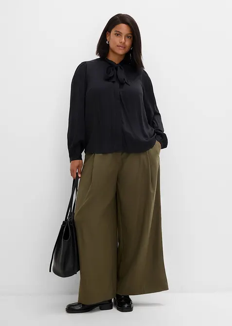 Bluse aus reinem Modal mit Schaldetail, bonprix