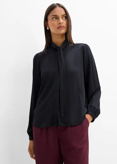 Blouse 100% modal &agrave; lavalli&egrave;re, bonprix