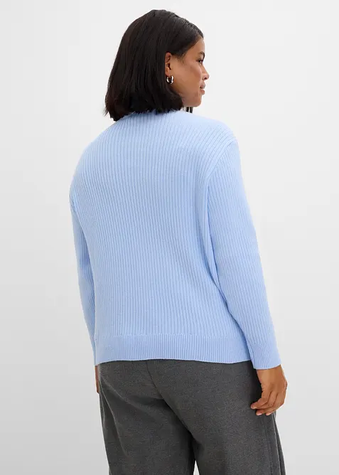 Pull en grosse maille &agrave; col roul&eacute; et &eacute;charpe, bonprix
