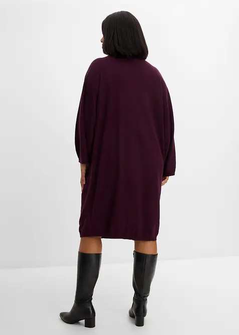 Strickkleid mit Schaldetail aus Viskose-Mix, bonprix