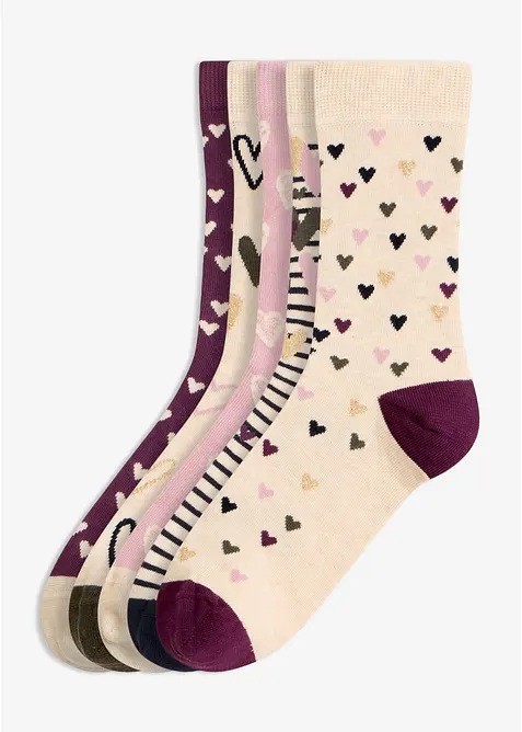 Socken mit Bio-Baumwolle (5er Pack), bonprix