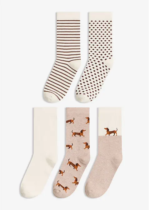 Socken mit Bio-Baumwolle (5er Pack), bonprix