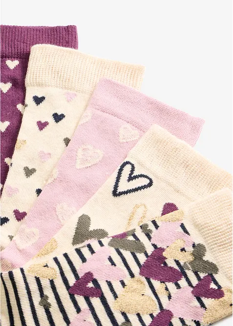 Socken mit Bio-Baumwolle (5er Pack), bonprix