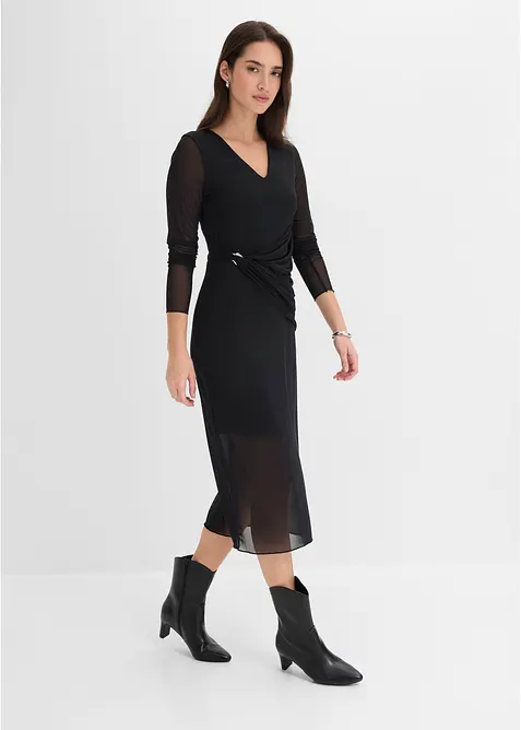 Tailliertes Jerseykleid, bonprix