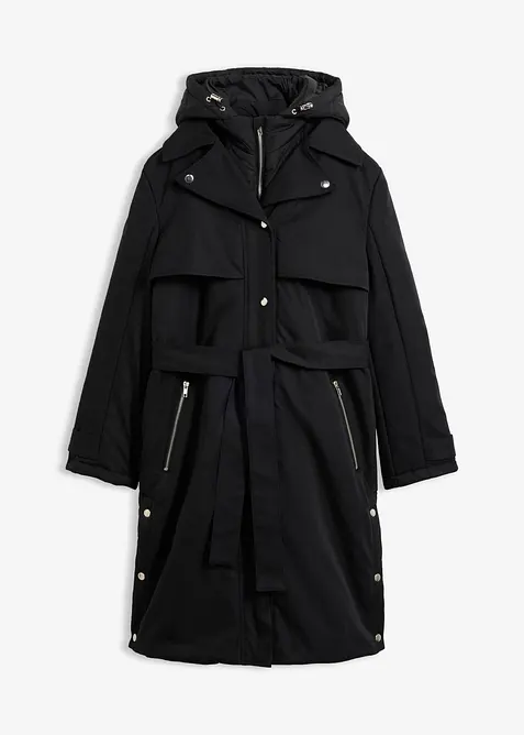 Manteau technique d&eacute;perlant, effet superpos&eacute;, bonprix