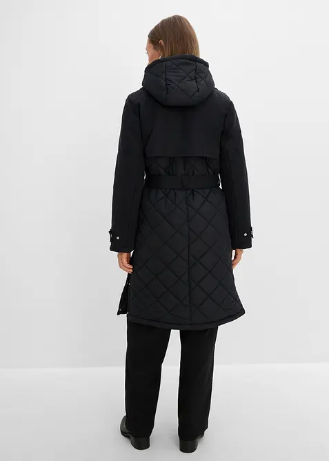 Manteau technique d&eacute;perlant, effet superpos&eacute;, bonprix