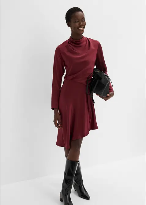 Satin-Midikleid, bonprix