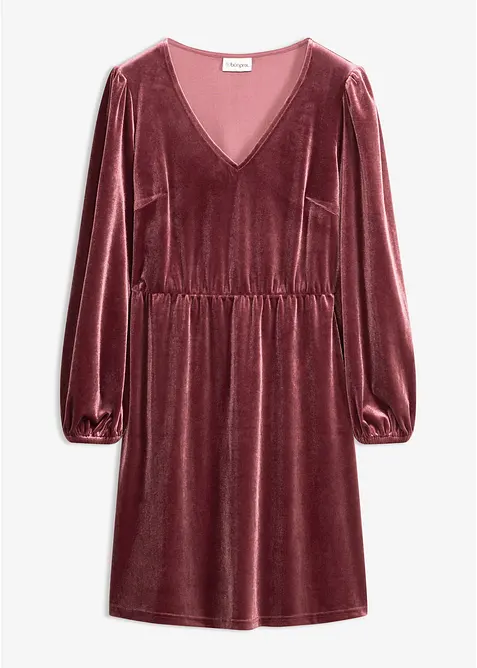 Robe douce en jersey velours, bonprix