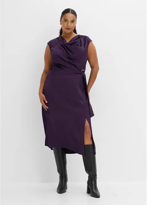 Robe midi en satin fluide, bonprix