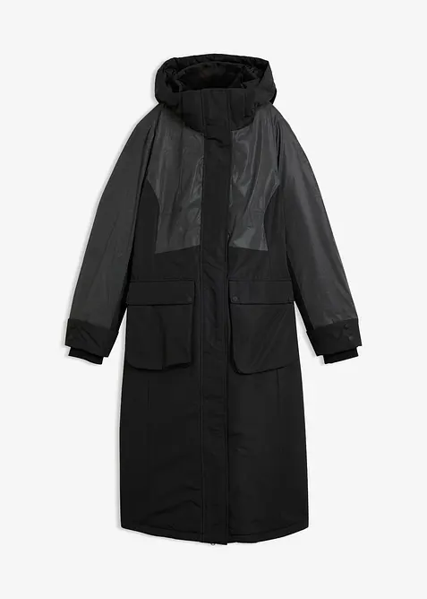 Manteau d&eacute;perlant avec empi&egrave;cement contrastant r&eacute;fl&eacute;chissant, bonprix